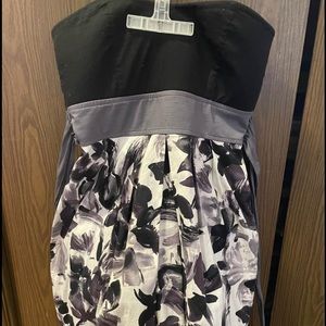 Women’s Formal Dress Strapless Black and White